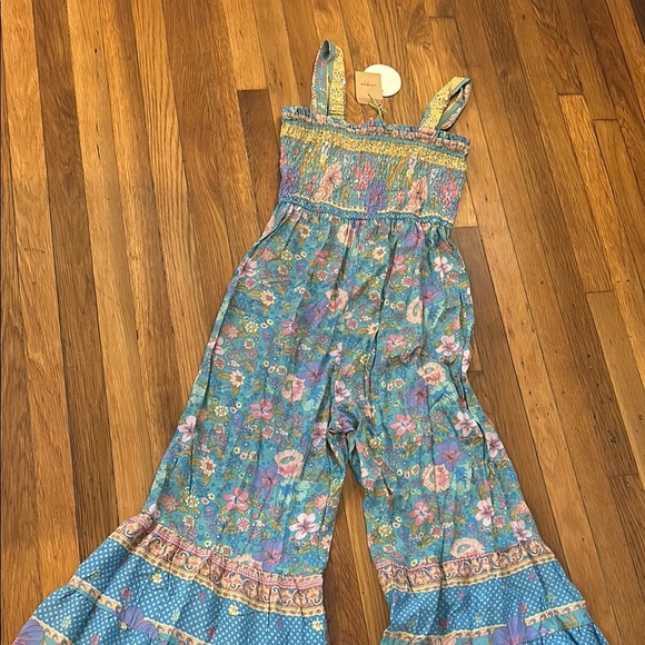 Umgee Blue Floral Jumpsuit with Yellow Details - Picture 6 of 7